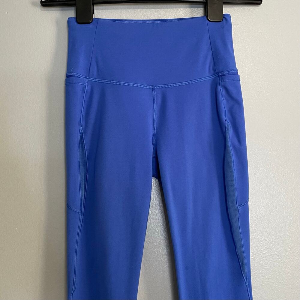 Calia by Carrie Underwood Blue Mesh Panel Leggings Pants XS - Picture 2 of 5